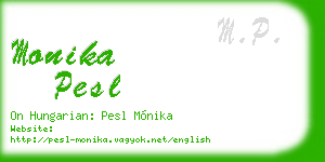 monika pesl business card